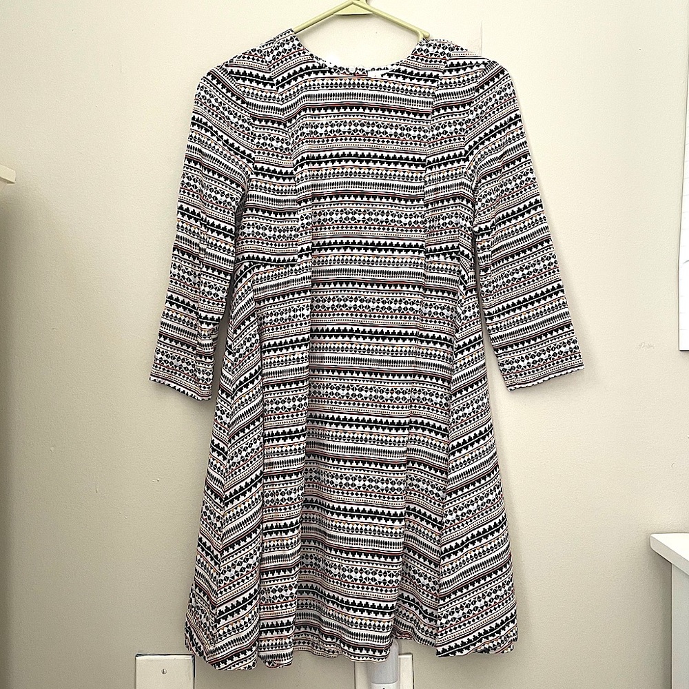 H&M Tailored Long Sleeve Print Dress size 2